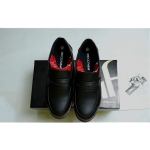 JYF - Sepatu Loafers Pria Formal Cross Black