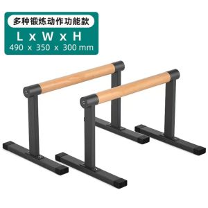Solid Wooden Russian Stand Push up Bar Russian Stand Wooden Single Parallel Bars Inverted Stand Practice Fitness Logo