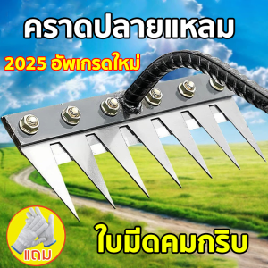 【จัดส่งที่รวดเร็ว】30 ปีไม่พัง! 7ฟัน/8ฟัน คราด คราดเหล็ก คราดหญ้า ทนทาน! ใช้ขุดดิน ขุ่นถาง อย่างดี เหล็กหนา ใช้ได้นาน ขุ่นถางหญ้าดายหญ้า ถางหญ้าดายหญ้า อุปกรณ์ทำสวน จอบ คราดทำสวน คราดฟันฉลาม จอบถากหญ้าเล็ก
