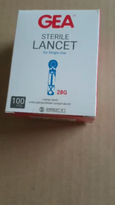 Jarum Blood Lancet Sterile GEA 28G isi 100 pcs