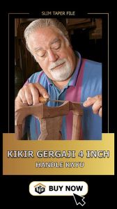 KIKIR SLIM TAPER FILE 4" Gagang kayu / Alat kikis asah besi kayu dll