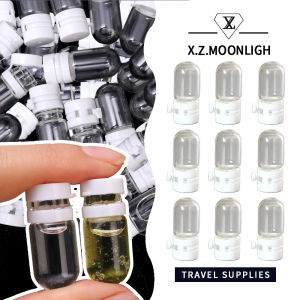 X.z. MOONLIGH 10ชิ้นขวดน้ำแบบพกพาขวดแก้วขนาดเล็กใสพกพาสะดวกน่ารักกันรั่วง่ายต่อการพกพาเหมาะสำหรับของจำเป็นขนาดเล็ก