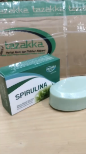 Sabun Spirulina Tazakka Brightening Soap Bar Badan Iritasi Kulit Mengurangi Minyak Asli Original