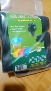 Set 3 Túi Rác Tự Phân Hủy Màu Đen Siêu Dai Kích Thước 55x65cm - Khôi Lượng 05kg