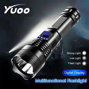 YUOO LED Flashlight Torch Light Imitate P50 Strong Light Portable Multi-function Flashlight Display Charging Waterproof Outdoor Flashlight Camping Outdoor Lamp Outdoor Waterproof Torchlight