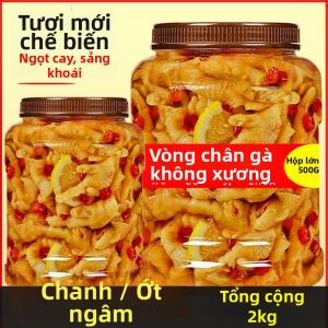 Chân Gà Xương Nhựa Ngâm Chua Cay Vị Tỏi Đã Sẵn Để Ăn