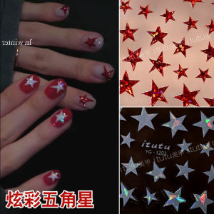 สติกเกอร์ตกแต่งเล็บสีทองแดงสีสันสดใส ลายหอยนางรม ดาวเล็ก ติดได้ด้วยความร้อน วัสดุอื่นๆ สไตล์ใหม่ ไม่ใช่เครื่องสำอางพิเศษ