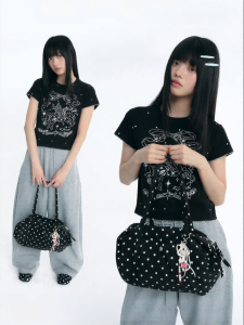 JNXS | Túi Xách Nylon Đựng Nhiều Pháp Cổ Điển