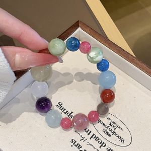 Thời trang tự nhiên pha lê vòng tay nữ mới tự nhiên màu sắc pha lê vòng tay tay tay tay đính cườm nhỏ vòng tay ngọc bích tự nhiên năng lượng pha lê vòng tay