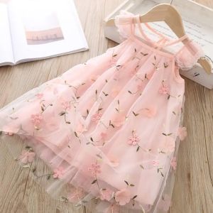Bear Leader | Melario Girls Sweet Dresses Summer Baby Girl Princess Dress Lace Embroidery Design Flower Girl Dresses Cute Party Kids Clothes