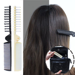 [Charming ผู้หญิง หวีการจัดแต่งทรงผม พื้นฐานผู้ชาย 2 อิน 1 แบบพกพาหวีผม สำหรับมืออาชีพ ศีรษะสำหรับผู้หญิง ผู้ชาย]