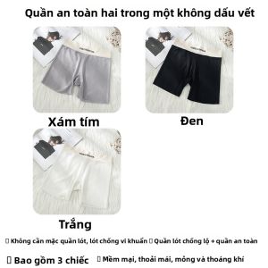 MiiOW | Quần an toàn không để lại dấu vết cho váy Quần đùi nữ Quần đùi góc phẳng không cuộn Quần lót hai trong một Quần lót chống ánh sáng