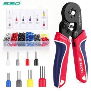 Ferrule Crimping Tool Kit HSC8 6-4A Electrical Ratchet Crimper Plier For Wire End Crimp Tube Terminals Electrical Circuit Repair