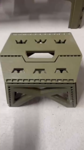 เก้าอี้มินิสตูลพับ เก้าอี้พลาสติกพับได้ พกพาสะดวก กลางแจ้ ตั้งแคมป์ เก้าอี้ตกปลา การออกแบบมือจับ