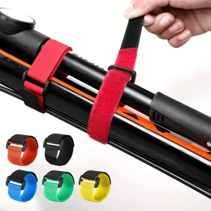 10 Pcs Fishing Rod Tie Straps – Adjustable Pole Fixing Bands Wrap Wraps for Rod Holders Essential Outdoor Fishing Accessories