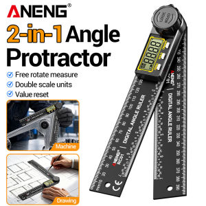 ANENG | 200mm Angle Gauge Detector Ruler Digital Display 2in 1 High Accuracy Mutifunction Scale Suitable for Woodworking Tool ANENG RC01