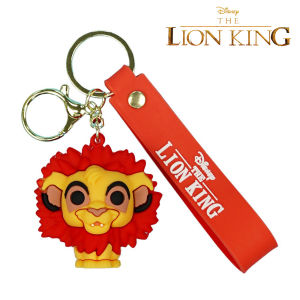 Disney LION KING Figure Keychain Simba the Lion King Schoolbag Pendant Bag Charm Car Key Ring Accessories Christmas Gift