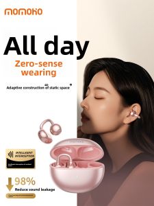 momoho | Ear Clip Bluetooth Headphones with AI Voice Translation Air Conduction Open Ear Sports 2026 New