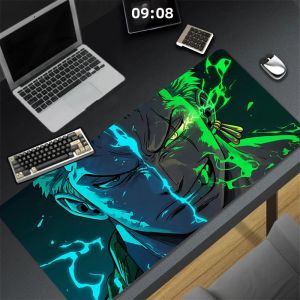 Bandai | Bàn Di Chuột Chơi Game One Piece Zoro - Phụ Kiện Bàn Làm Việc Chất Liệu Cao Su Thảm Lót Bàn Phím Máy Tính Cho Laptop Và PC