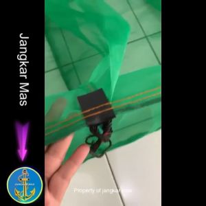 Jangkar Mas - Keramba ikan waring kasa sekat 2 (3 Ruang) siap pakai ukuran 15x1x50