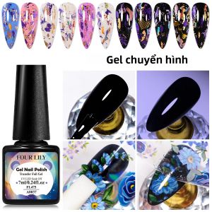 Sơn Gel Móng Tay Dạng Foil Chuyển Màu FOUR LILY 7ml Sơn Móng Tay Bán Vĩnh Cửu Keo Dán Móng Keo Tẩy Được Dùng Được Với Đèn UV/LED Trang Trí Móng Nghệ Thuật