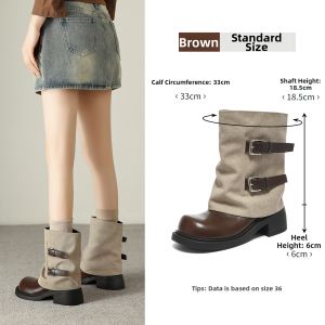 Agsdon | Retro Wrinkle Summer Chunky Western Boot