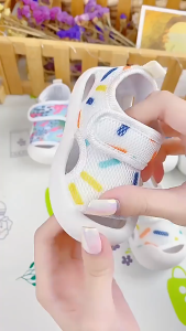 【SG SELLER】Kids Baby Sandal Boys Girls Infant Prewalker Soft Non-slip Shoes 0-3 Years Mesh Sandals