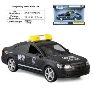 Inertial Light Sound Early Learning Police Toy Car