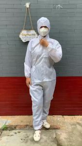 Quần áo Phòng sạch chống tĩnh điện liền có nón - Công ty TNHH SX - TM May Việt An