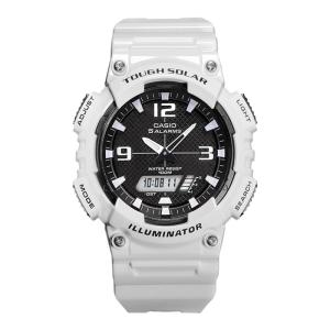 Casio | นาฬิกา Quartz Casio สำหรับผู้ชายและผู้หญิง คู่รักนักเรียน นาฬิกาแสงสว่างใต้น้ำ นาฬิกาพลังงานแสงอาทิตย์ นาฬิกา Quartz แบบแสดงเวลาสองทาง Casio AQ-S810