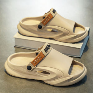 Slippers Men Summer Outdoor Non-Slip Eva Shit Feeling Thick Sole Height Increasing Dual-Use Plus Size 46 Seaside Beach Sandals