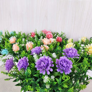 Unico PBP138 Tanaman Hias Plastik Pot Bunga Dahlia Seruni Krisan Ornamen Hiasan Dekorasi Ruangan Rumah Artificial Seruni Mini Aurora Buatan COD