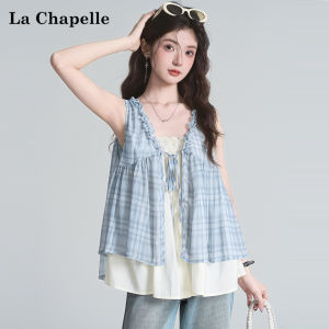 La Chapelle | French Style Plaid Sleeveless Top Summer