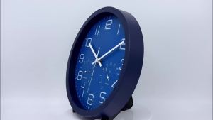 Đồng Hồ Treo Tường Hiện Đại 12 Inch Với Màn Hình Hiển Thị Nhiệt Độ Và Độ Ẩm Máy Chạy Bằng Thạch Anh Không Tiếng Ồn Dành Cho Nhà Ở Văn Phòng Nhà Bếp Màn Hình Số Lớn Dễ Đọc