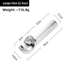 Self-Fusing Ice Cream Spoon Fruit Scoop Tea Shop Commercial Essential Metal Ice Cream Scoop Ball Maker Chinese Style Cutlery