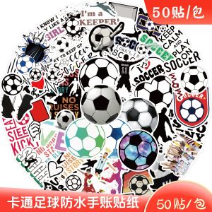 50 Pieces Competitive Sports Football Creative Personalized Water Cup Tablet Notebook Luggage Waterproof Decorative Graffiti Stickers