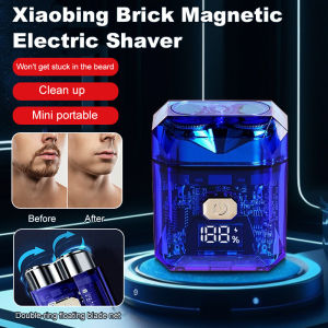 Mens Portable Digital Electric Shaver Mini Transparent Ice Tile