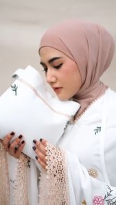 IMASA - MUKENA DEWASA KATUN RAYON BORDIR JUMBO HAIBAH 2 IN 1 RENDA MEWAH