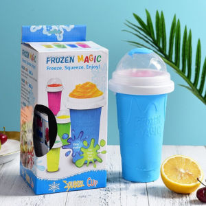 Creative Homemade Slushy Maker Cup with Straw DIY Magic Slushy Maker Squeeze Cup Fasting Cooling Portable Squeeze Slushie Cups