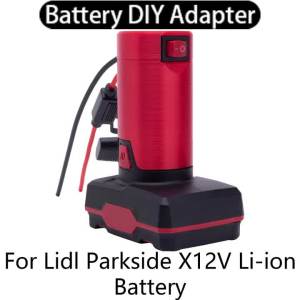 DIY Adapter for Lidl Parkside X12V Li-ion Battery Converter DIY Adapter 14AWG Wire Performance Connector Power Tool Accessory