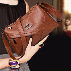 Fashionable Soft Leather Crossbody Bag Casual Single Shoulder Womens Bag 2025 New Style Leisure Lady Small Backpack Handheld
