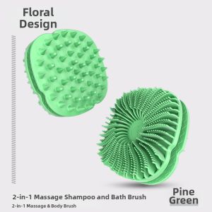 LHM | Silicone Hair Washing Brush Massage Comb 2-in-1