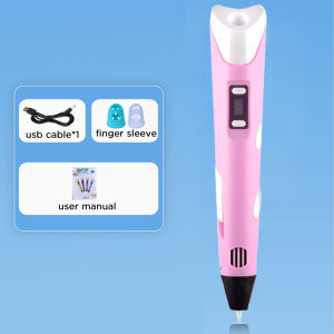 3D Pen With LCD Screen Compatible PLA Filament Toys 3D Drawing Printing Pen for Children DIY Christmas Birthday Gift