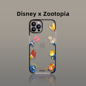 KEYOUQU | Titanium Metal Case for iPhone 17/16 Pro Transparent Silicone Full Protection Disney Mickey Luxury