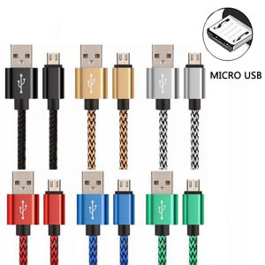 Cáp Sạc Nhanh Nylon Micro USB 2.4A Dành Cho Điện Thoại Di Động Samsung Galaxy A3/A5/A7 Và Các Thiết Bị Android - Có Sẵn Các Tùy Chọn 1M 2M 3M