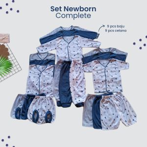 Baju Bayi Baru Lahir Newborn 18 pcs usia 0-6 Bulan Bahan Katun Lembut Adem Nyerap Keringat Anti Iritasi Dan Alergi