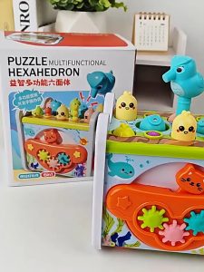 ของเล่นบล็อค กิจกรรมทุบตัวตุ่น (BWJ099) กล่อง 6in1 พัฒนาการทางการศึกษา Boxtoy สำหรับเด็กวัย 6-12 เดือน เสริมสร้างจินตนาการ ให้กับลูกน้อย