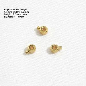 Handmade DIY Gold Plated Clasp Pearl Necklace Bracelet Positioning Bead Material Alloy Silver Jewelry Accessories Fixed Clip