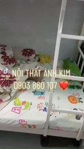 Giường tầng hộp vuông giá rẻ sắt 48 cho gia đình giao hàng lắp ráp miễn phí tại tphcm bình dương đồng Nai 1m 1m2 1m4 1m6 1m8 dài 2m