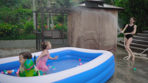 Outdoor Swimming Pool Baby Swimming Pool Air Pump Family Size Summer Pool